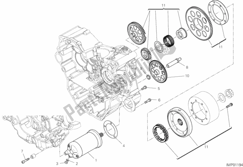 Alle onderdelen voor de Elektrisch Starten En Ontsteken van de Ducati Monster 821 Stealth USA 2019
